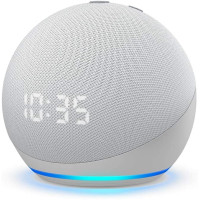 All-new Echo Dot (4th Gen) | Smart speaker with clock and Alexa | Glacier White